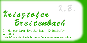 krisztofer breitenbach business card